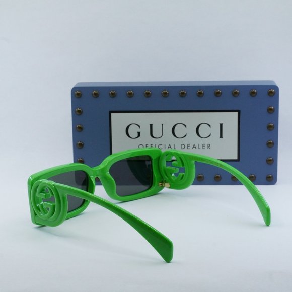 FINAL PRICE NEW GUCCI GG1325S 009 ACID GREEN/GREY SUNGLASSES - Picture 8 of 9